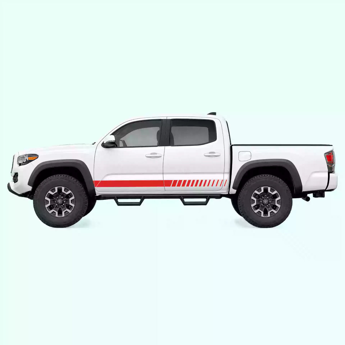 2016-2023 Toyota Tacoma Lower Side Stripes Vinyl Graphics Kit Red