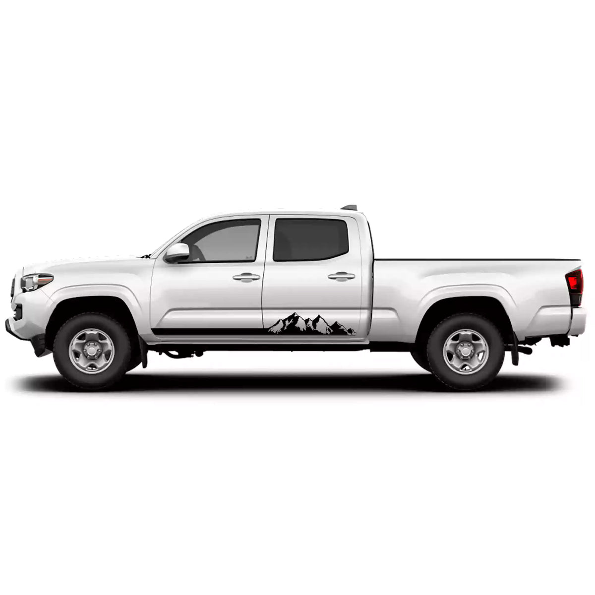 2016-2023 Toyota Tacoma Mountains Rocker Stripes Vinyl Graphics Kit black