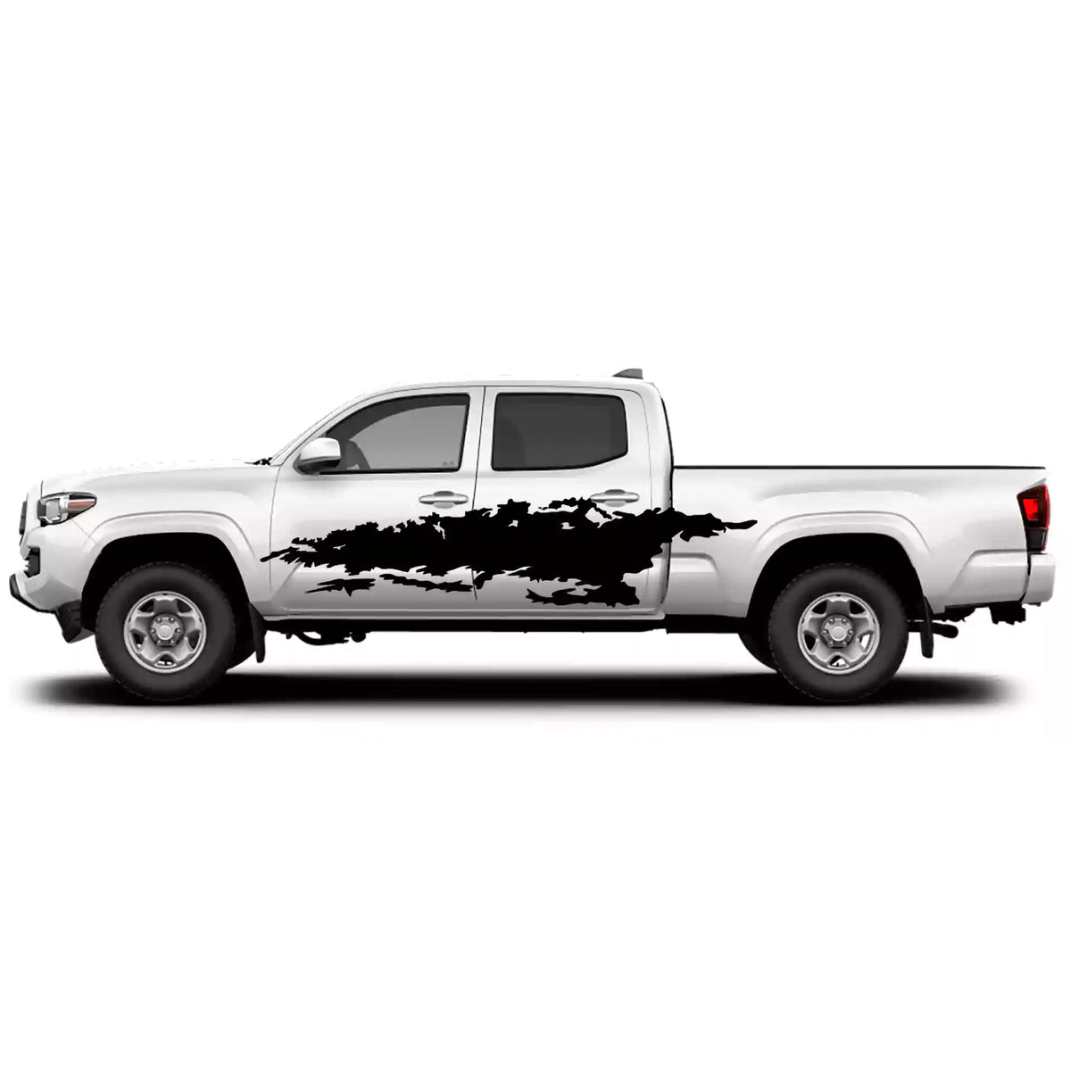 2016-2023 Toyota Tacoma Mud Splash Side Decals Vinyl Graphics Kit black