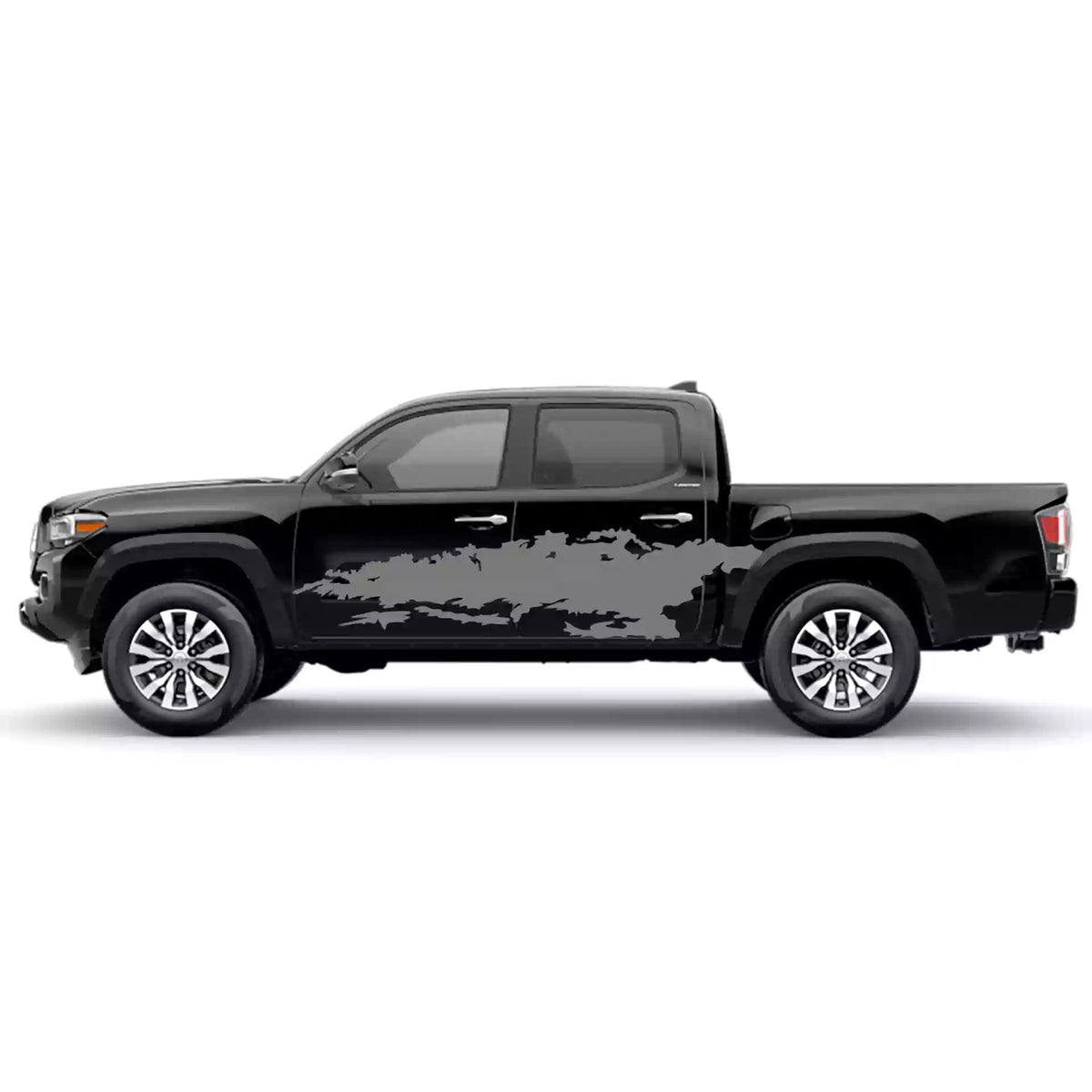 2016-2023 Toyota Tacoma Mud Splash Side Decals Vinyl Graphics Kit gray
