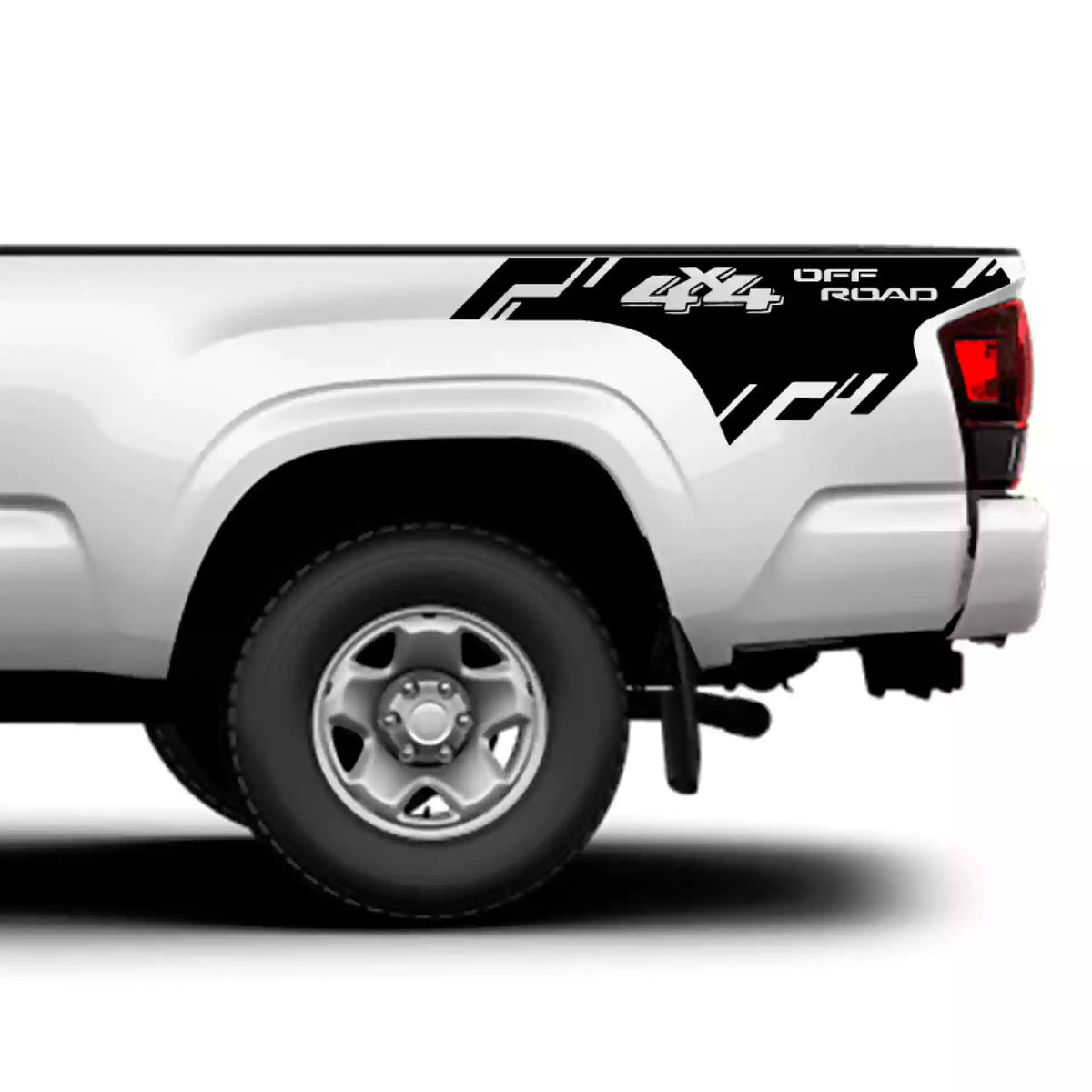 2016-2023 Toyota Tacoma Off Road Bed Stripes Vinyl Graphics Kit black
