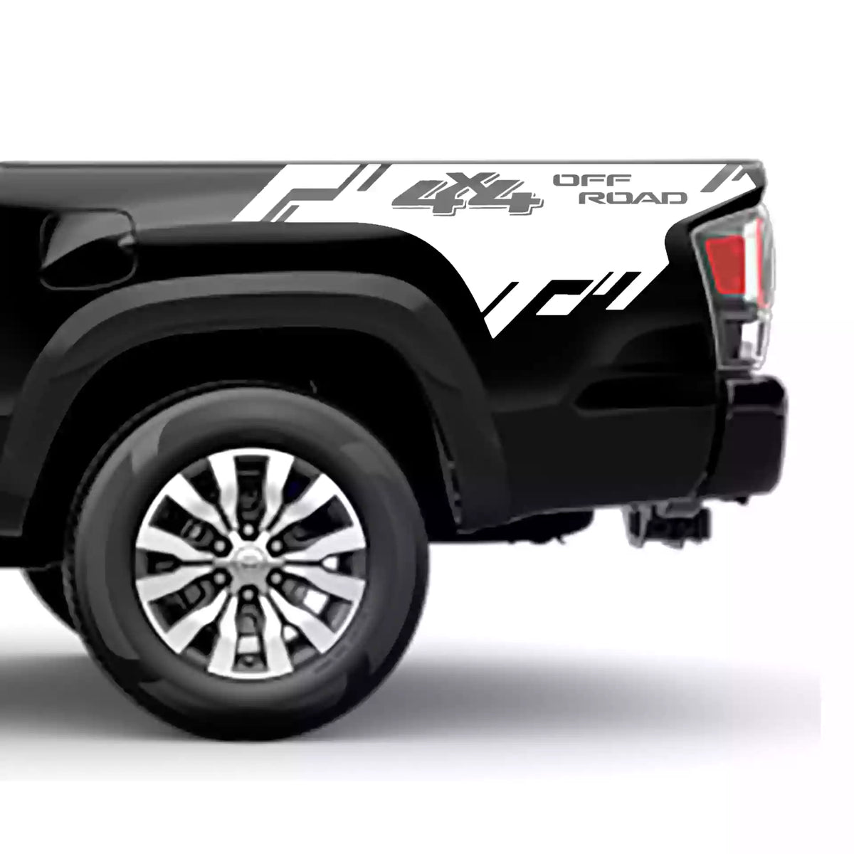 2016-2023 Toyota Tacoma Off Road Bed Stripes Vinyl Graphics Kit white