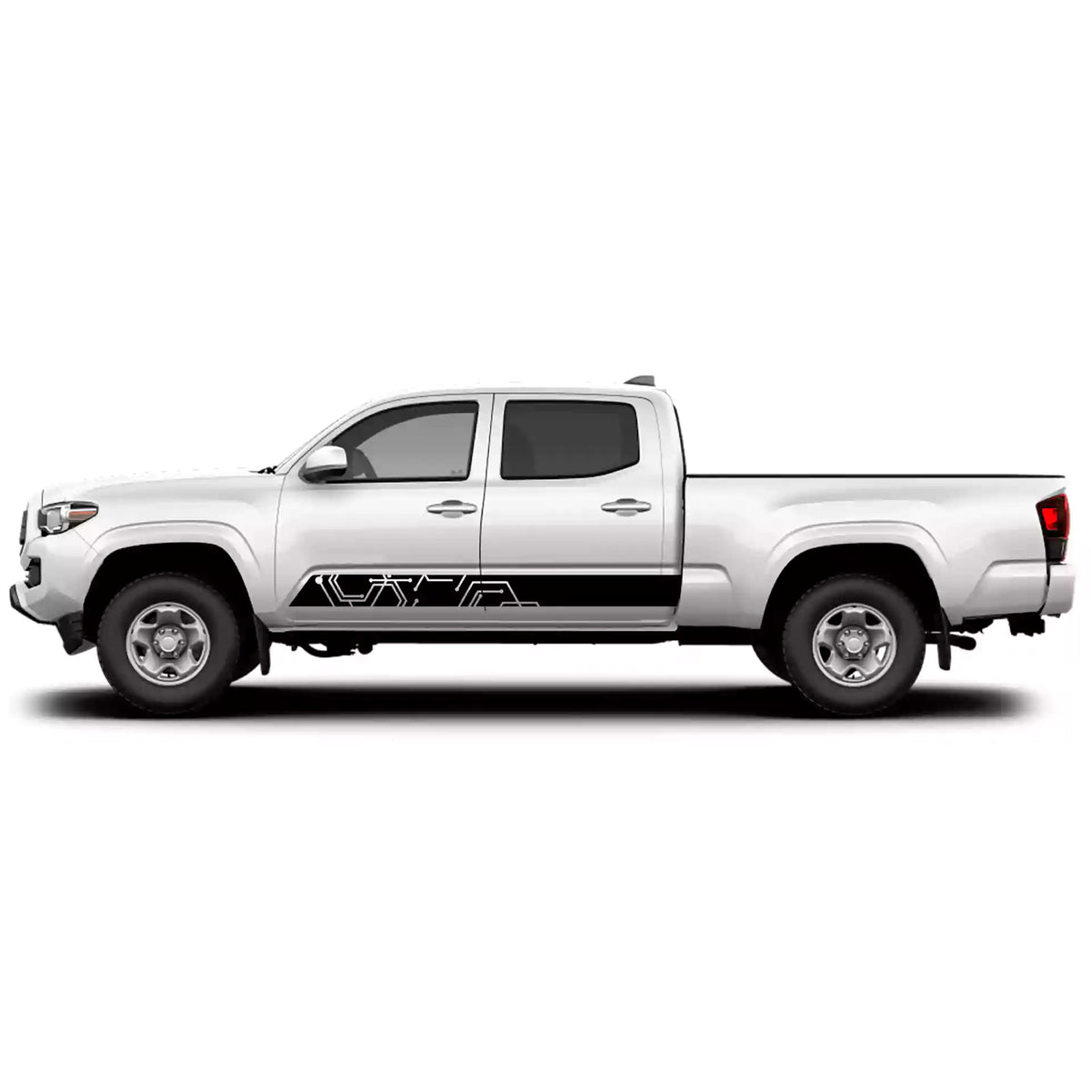 2016-2023 Toyota Tacoma PulseLine Rocker Stripes Vinyl Graphics Kit black