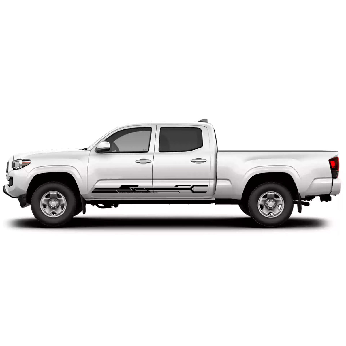 2016-2023 Toyota Tacoma Razorline Rocker Stripes Vinyl Graphics Kit black
