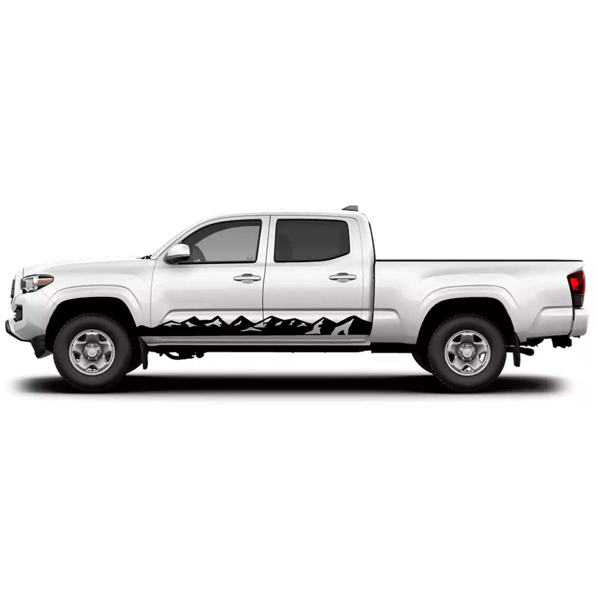 2016-2023 Toyota Tacoma Ridge Line Rocker Stripes Vinyl Graphics Kit black
