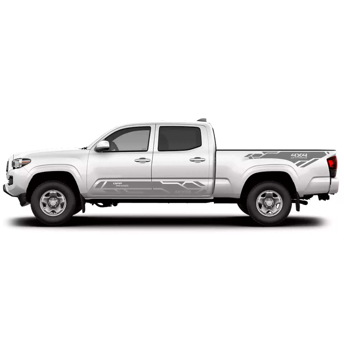 2016-2023 Toyota Tacoma Rugged X 4X4 Side Decals Vinyl Graphics Kit gray