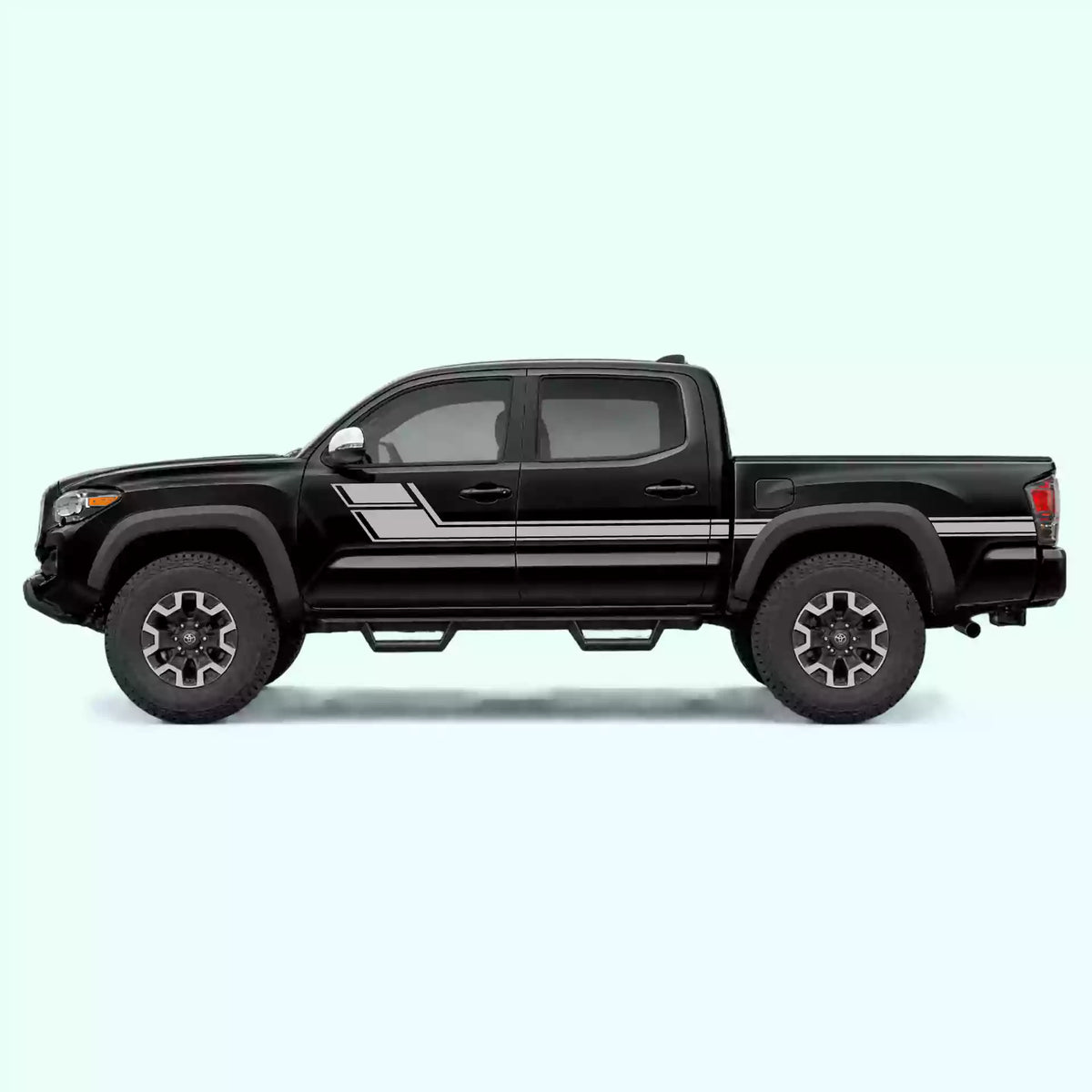 2016-2023 Toyota Tacoma Side Stripes Vinyl Graphics Kit Gray