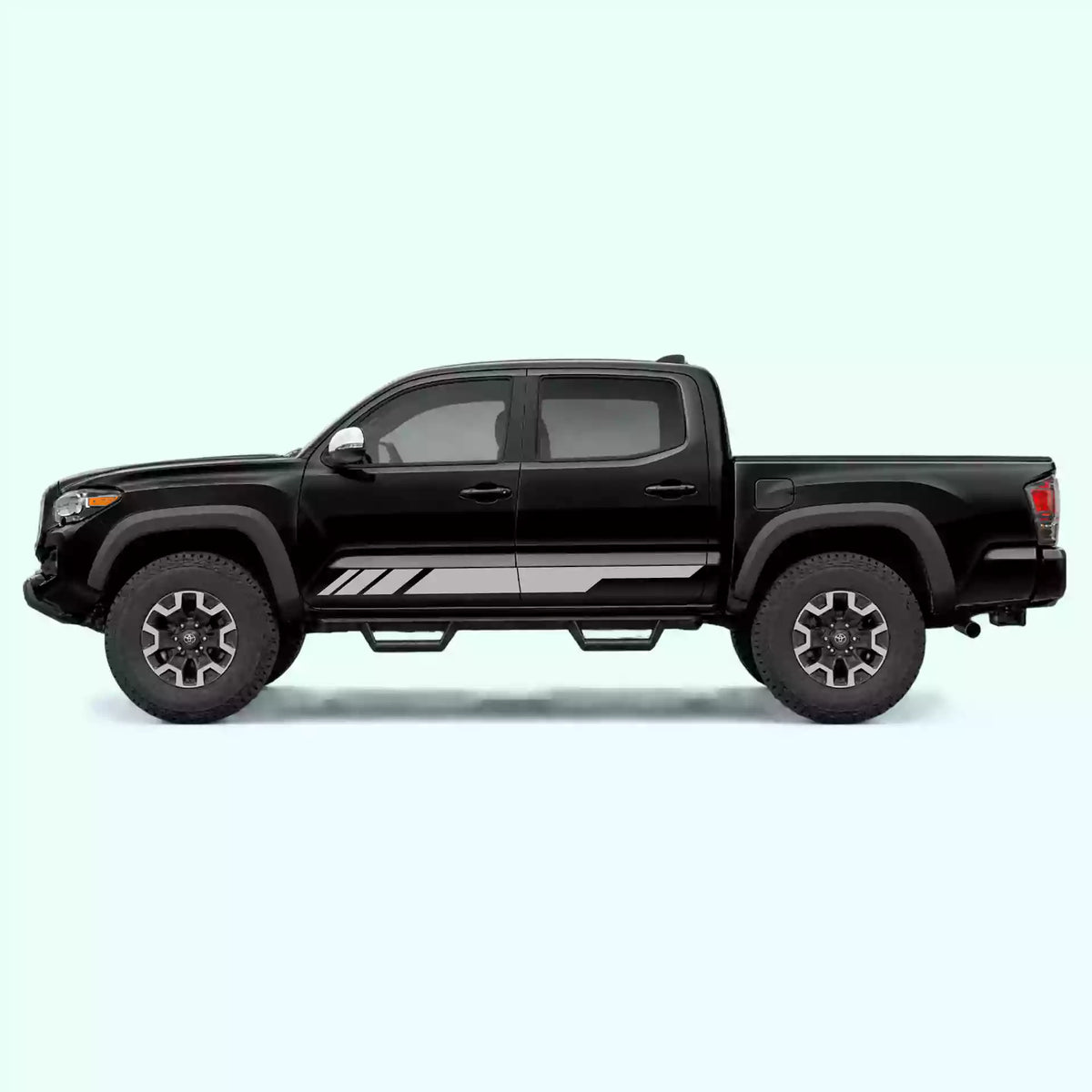 2016-2023 Toyota Tacoma Side Stripes Vinyl Graphics Kit gray