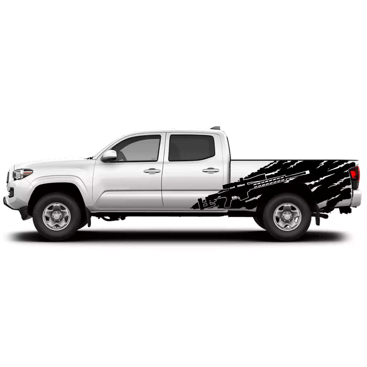 2016-2023 Toyota Tacoma Sniper Side Decals Vinyl Graphics Kit black