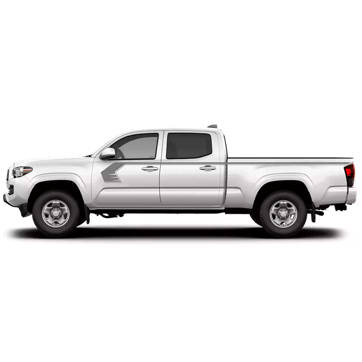 2016-2023 Toyota Tacoma Storm Upper Door Stripes Vinyl Graphics Kit gray