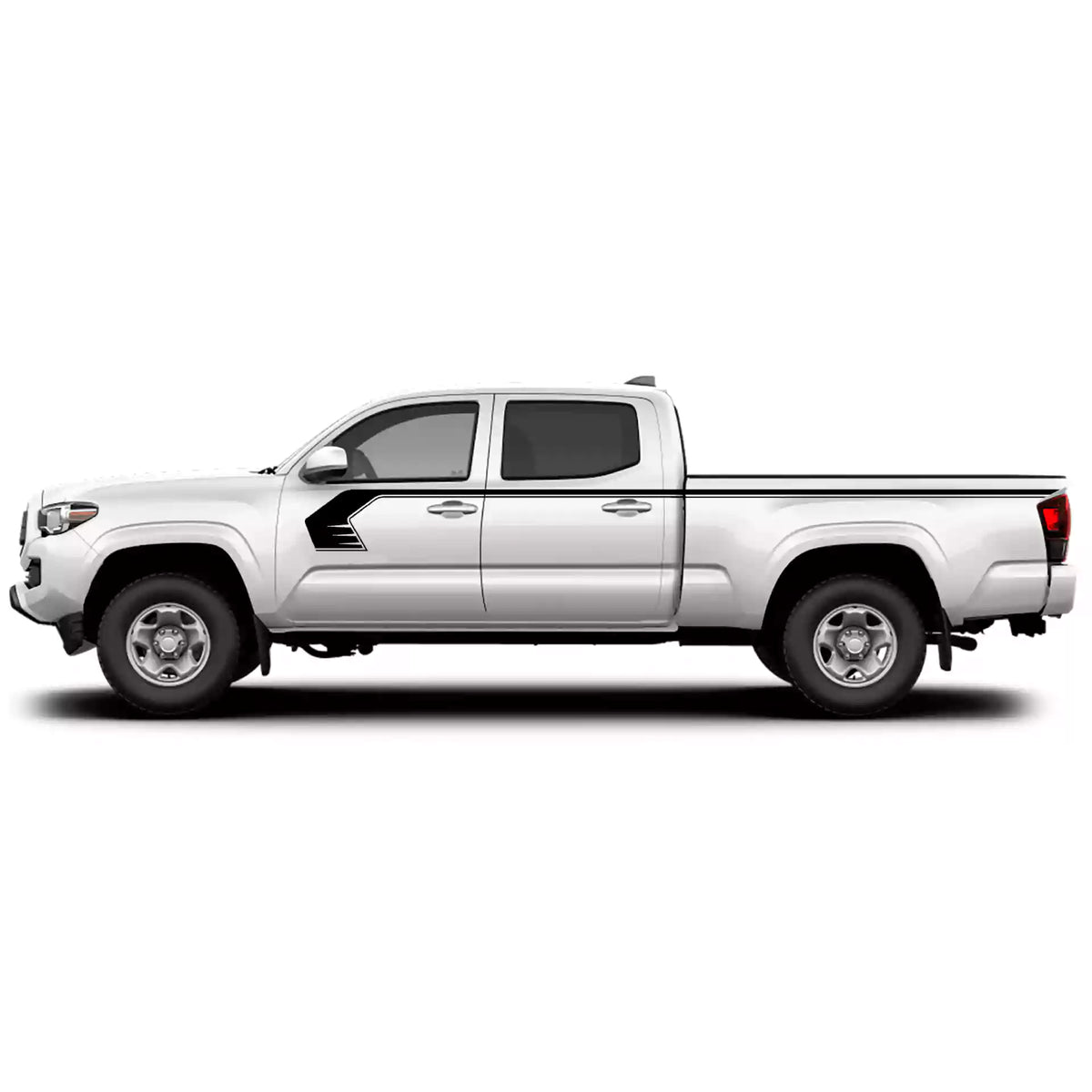 2016-2023 Toyota Tacoma Storm Upper Door Stripes Vinyl Graphics Kit black