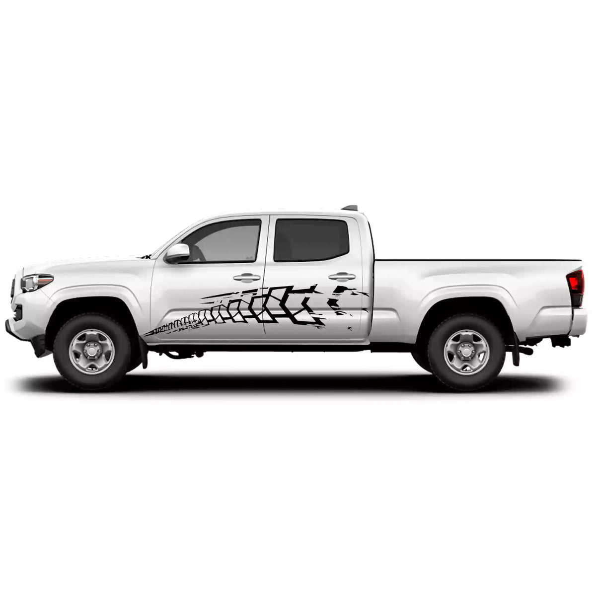 2016-2023 Toyota Tacoma Tire Splash Side Decals Vinyl Graphics Kit black