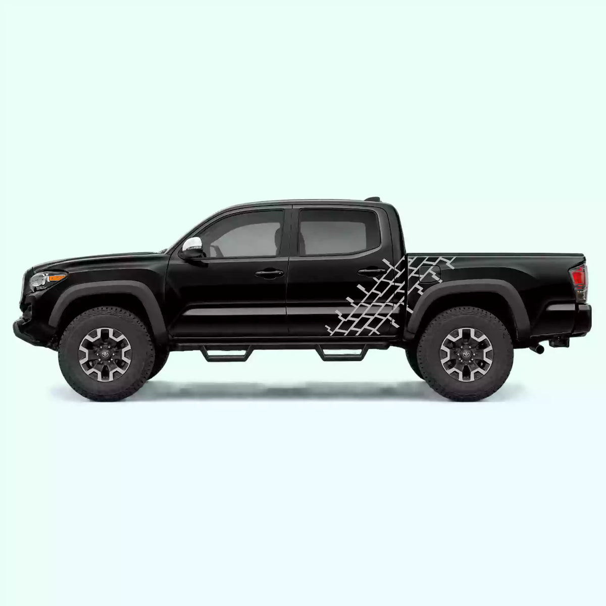 2016-2023 Toyota Tacoma Tire Tread Side Decals Vinyl Graphics Kit Gray