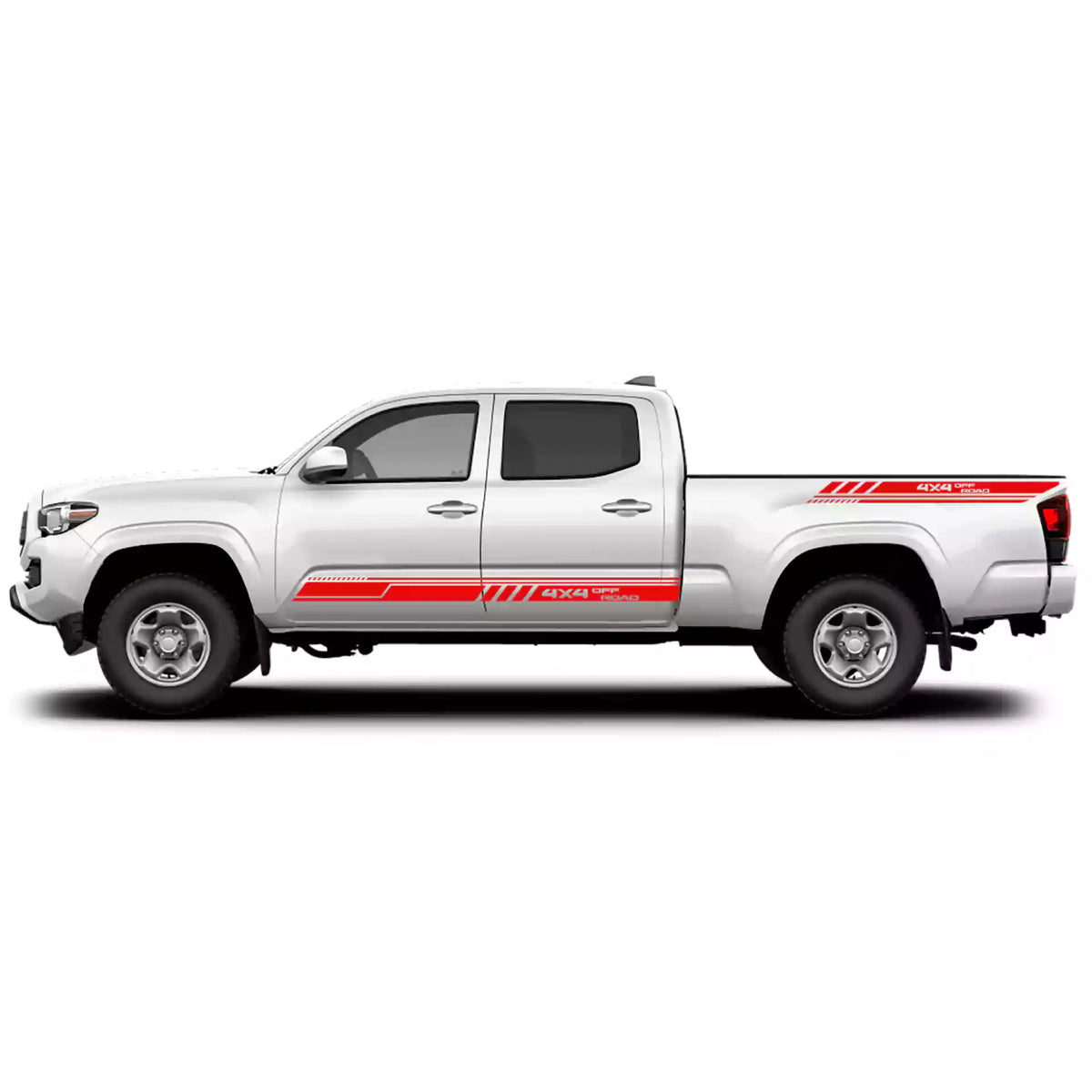 2016-2023 Toyota Tacoma TrailBlazer 4X4 Side Stripes Vinyl Graphics Kit red
