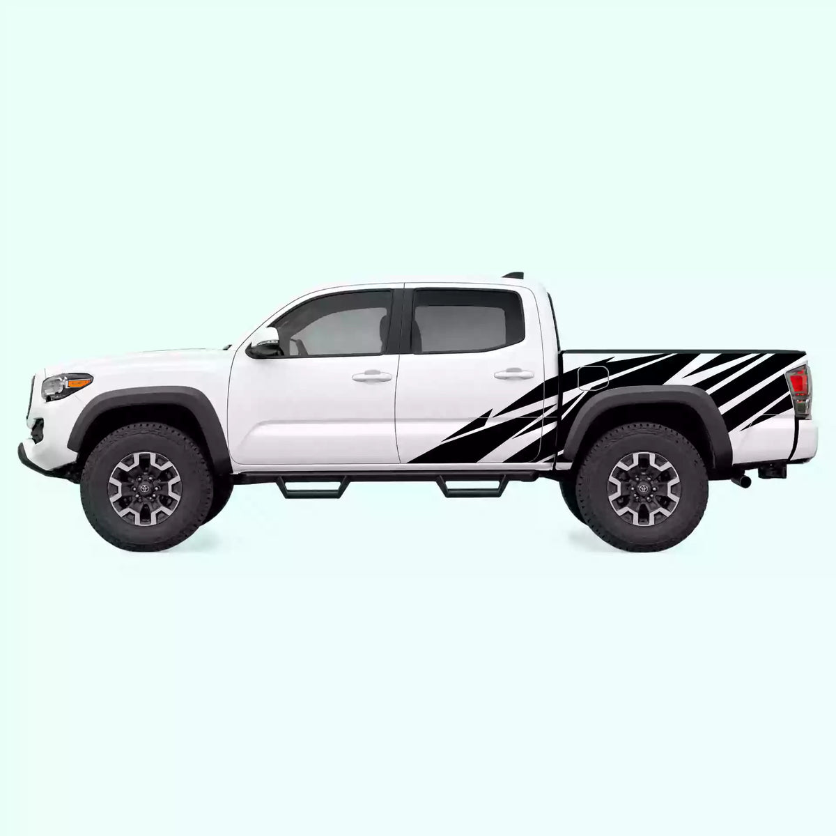 2016-2023 Toyota Tacoma Warlord Side Decals Vinyl Graphics Kit Black