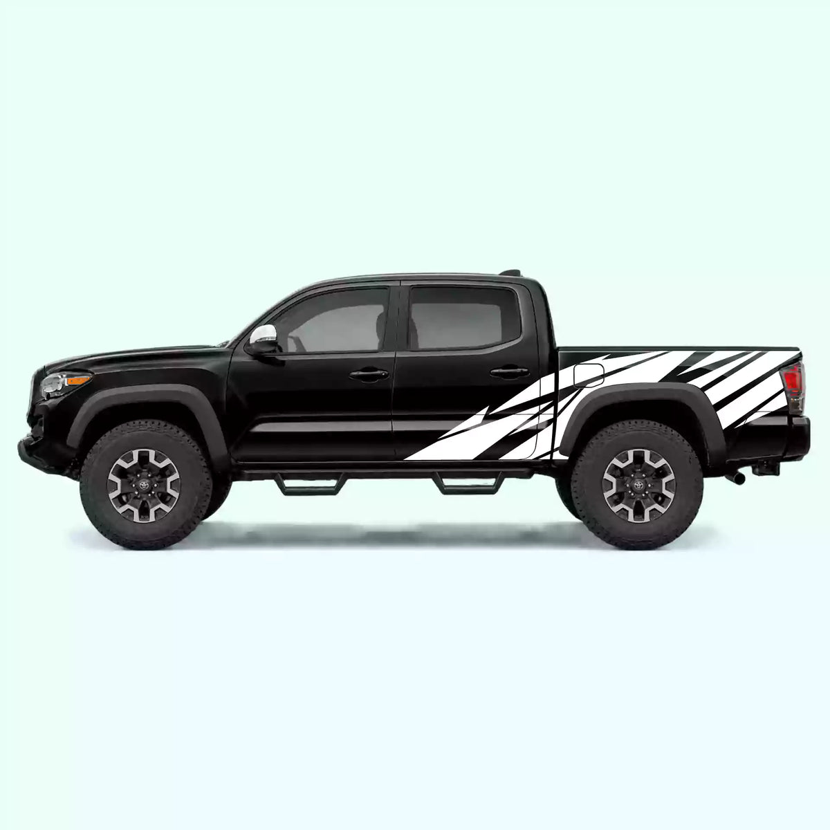 2016-2023 Toyota Tacoma Warlord Side Decals Vinyl Graphics Kit White