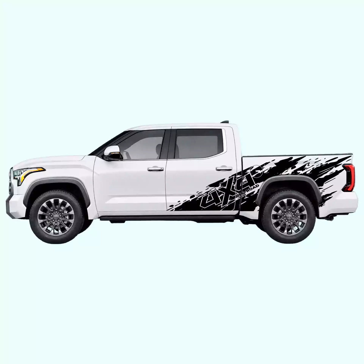 3rd Gen Toyota Tundra 4x4 Mud Splash Side Decals Vinyl Graphics Kit Black