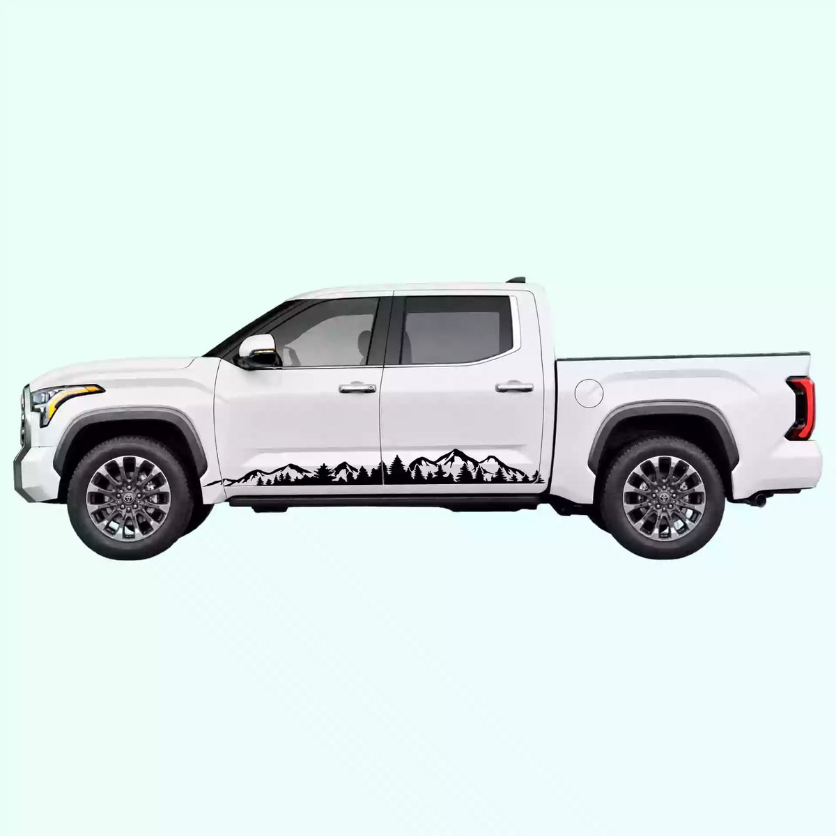 3rd Gen Toyota Tundra Adventure Side Stripes Vinyl Graphics Kit Black