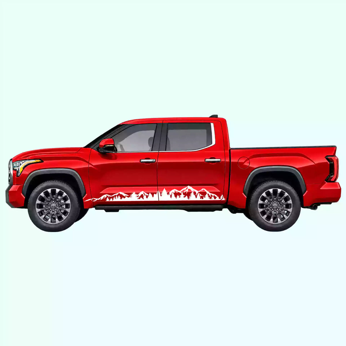 3rd Gen Toyota Tundra Adventure Side Stripes Vinyl Graphics Kit White