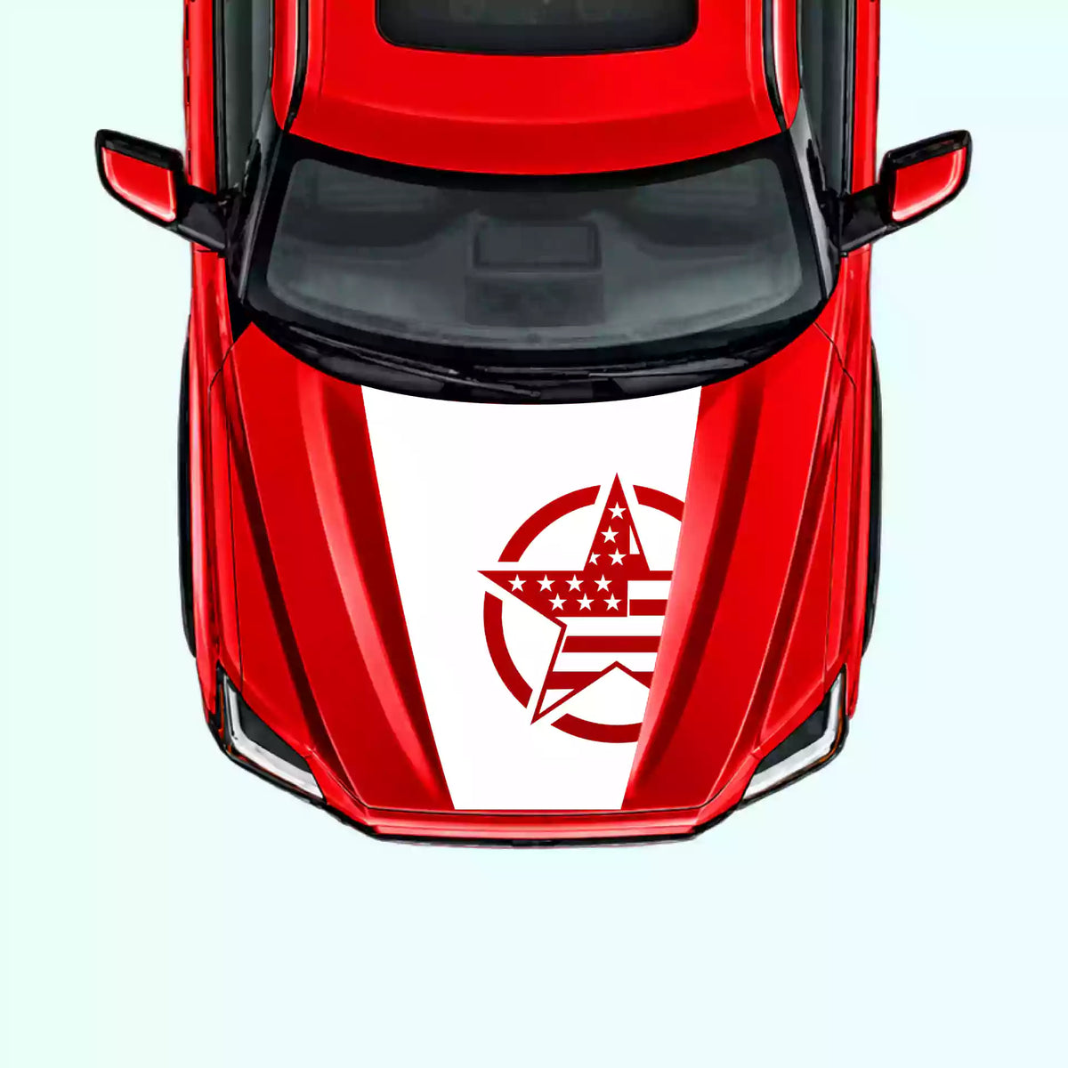3rd Gen Toyota Tundra Army Star Hood Decal Vinyl Graphics Kit White