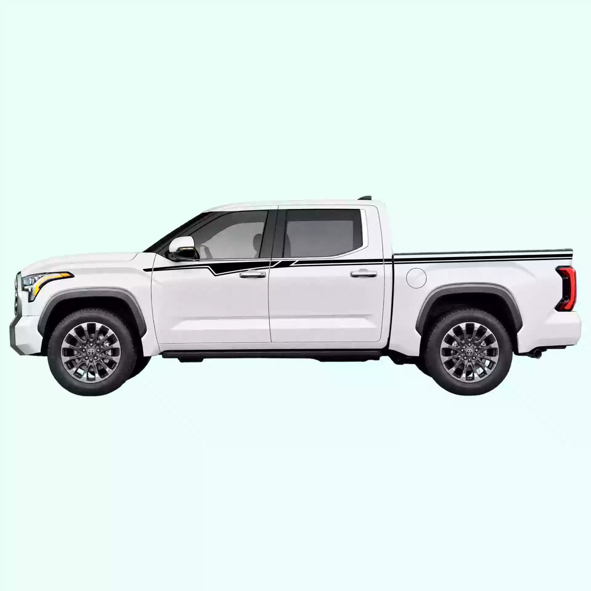 3rd Gen Toyota Tundra Belt Line Side Decals Vinyl Graphics Kit Black