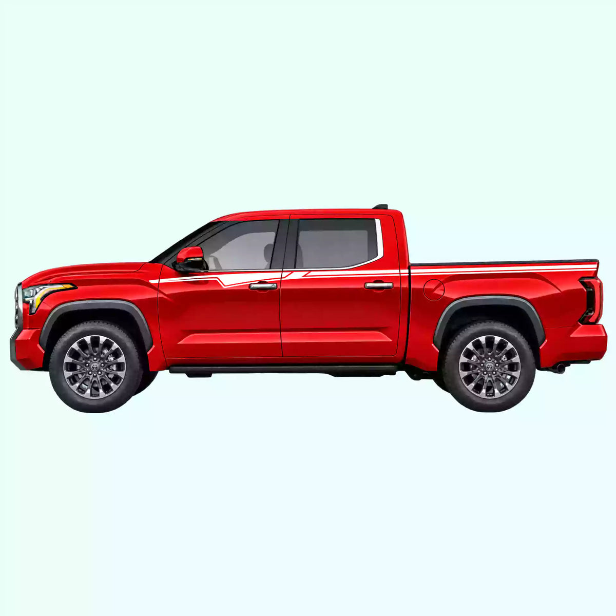 3rd Gen Toyota Tundra Belt Line Side Decals Vinyl Graphics Kit White