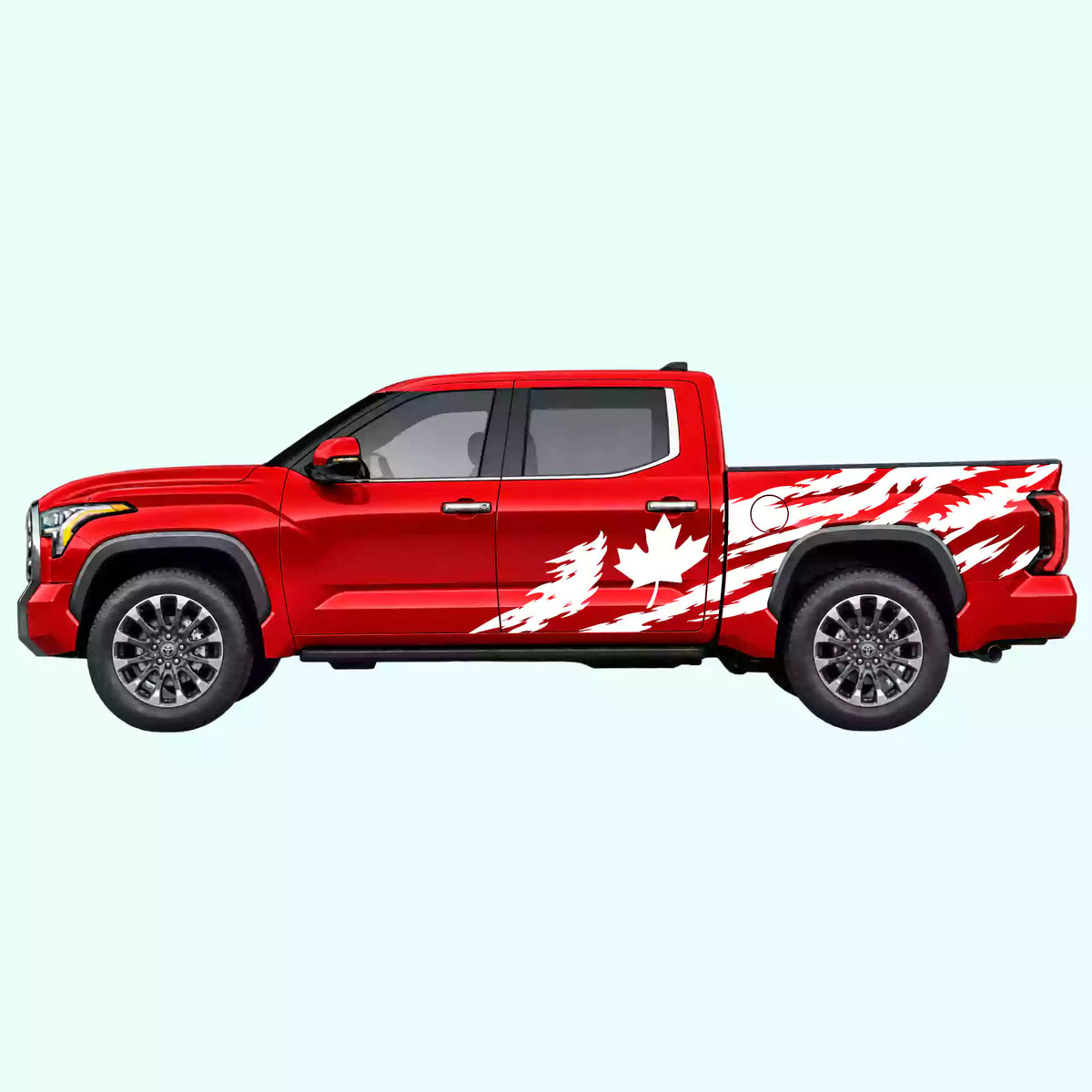3rd Gen Toyota Tundra Canada Flag Side Decals Vinyl Graphics Kit White
