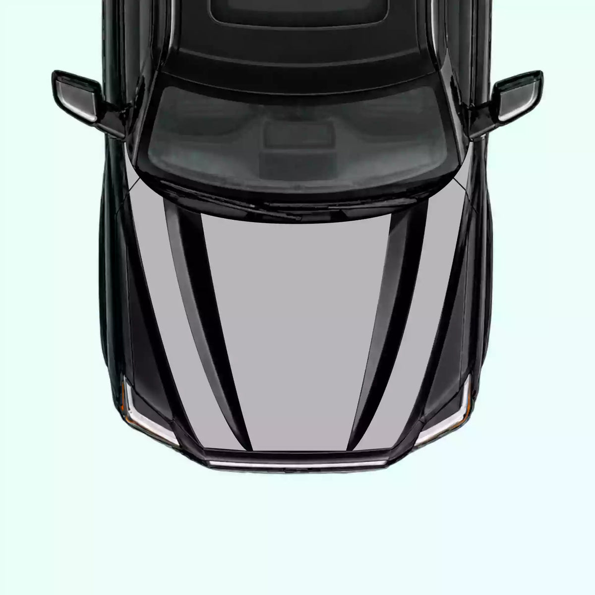3rd Gen Toyota Tundra Hood Decals Vinyl Graphics Kit Gray