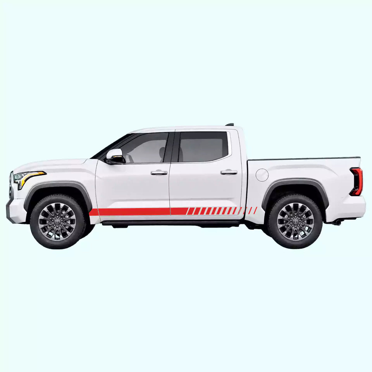 3rd Gen Toyota Tundra Lower Side Stripes Vinyl Graphics Kit Red
