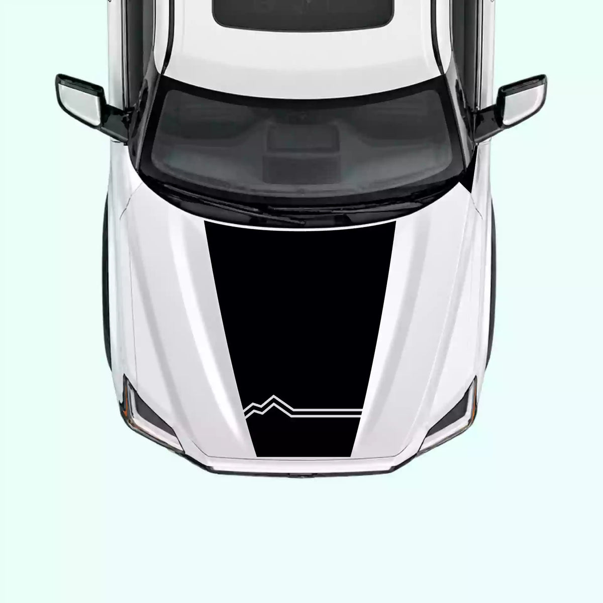 3rd Gen Toyota Tundra Mountain Line Hood Decals Vinyl Graphics Kit Black
