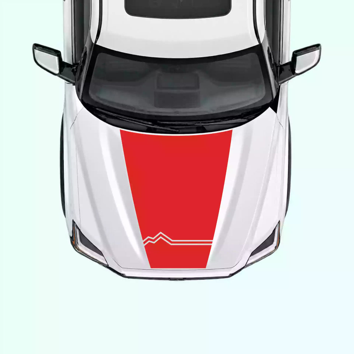 3rd Gen Toyota Tundra Mountain Line Hood Decals Vinyl Graphics Kit Red