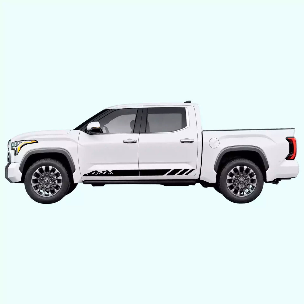 3rd Gen Toyota Tundra Mountain Side Stripes Vinyl Graphics Kit Black