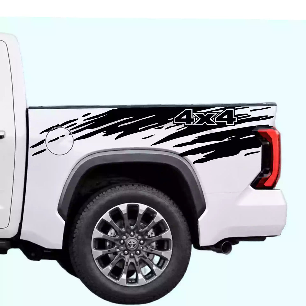 3rd Gen Toyota Tundra Mud Splash 4x4 Bed Decals Vinyl Graphics Kit Black