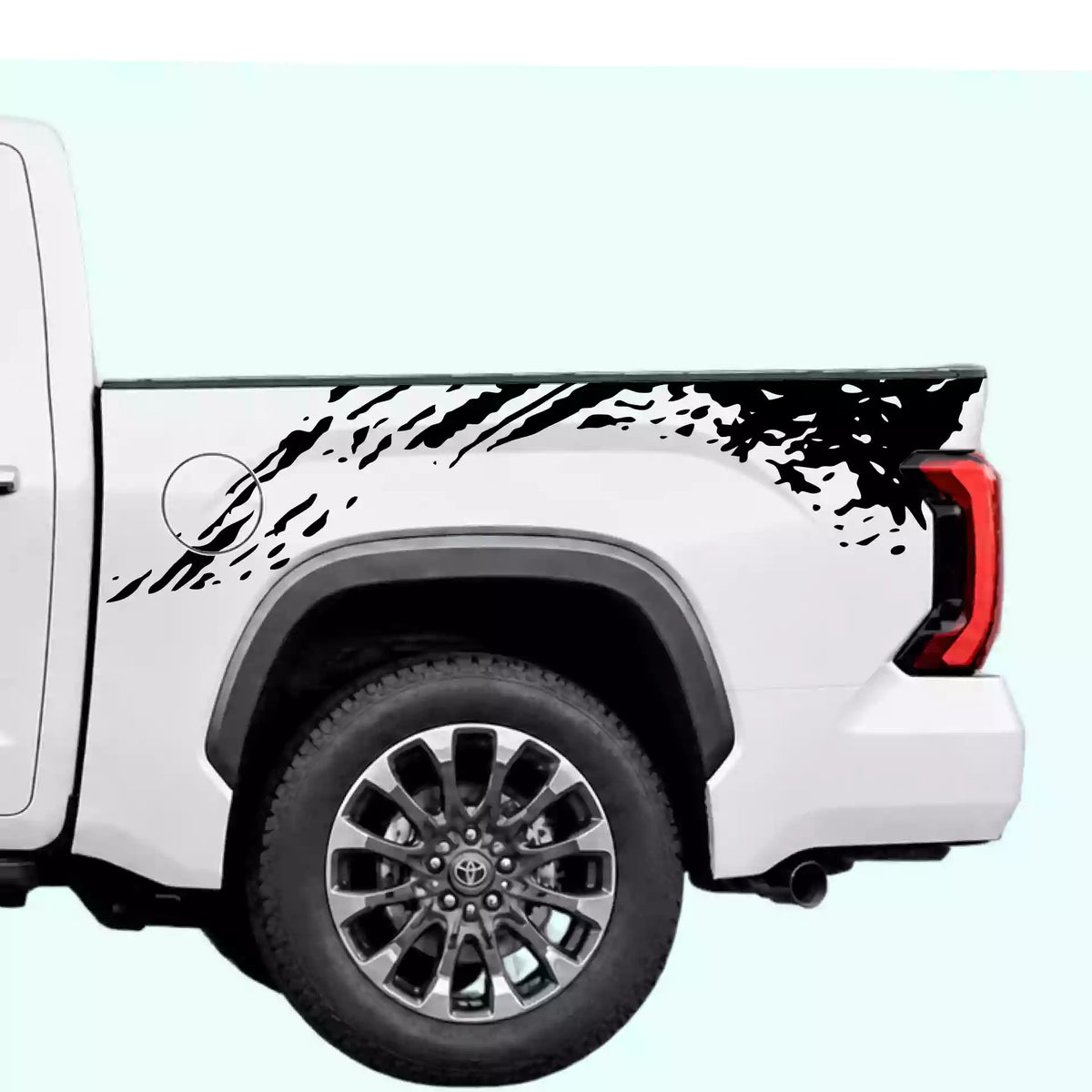 3rd Gen Toyota Tundra Mud Splash Bed Decals Vinyl Graphics Kit Black