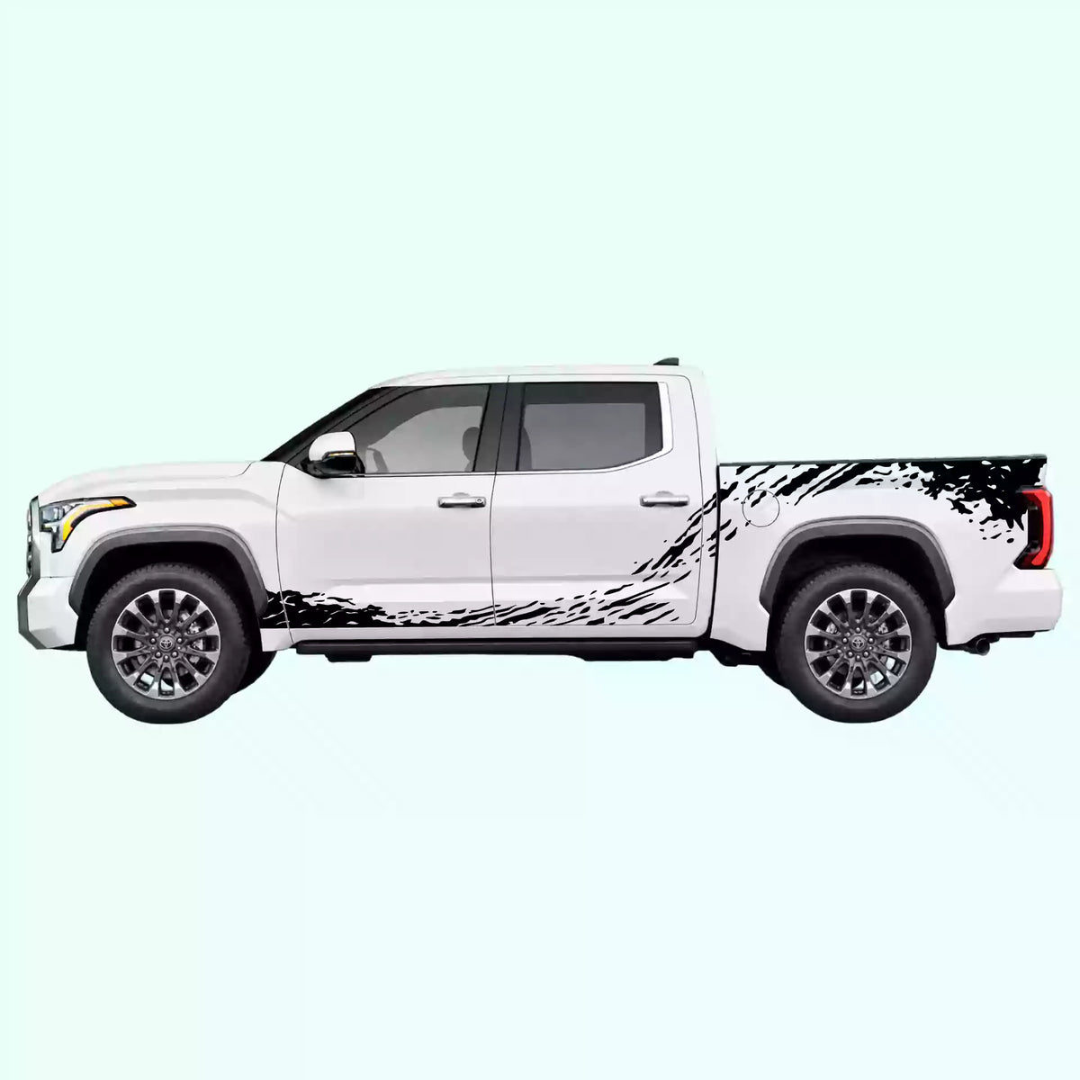 3rd Gen Toyota Tundra Mud Splash Rocker & Bed Decals Vinyl Graphics Kit Black