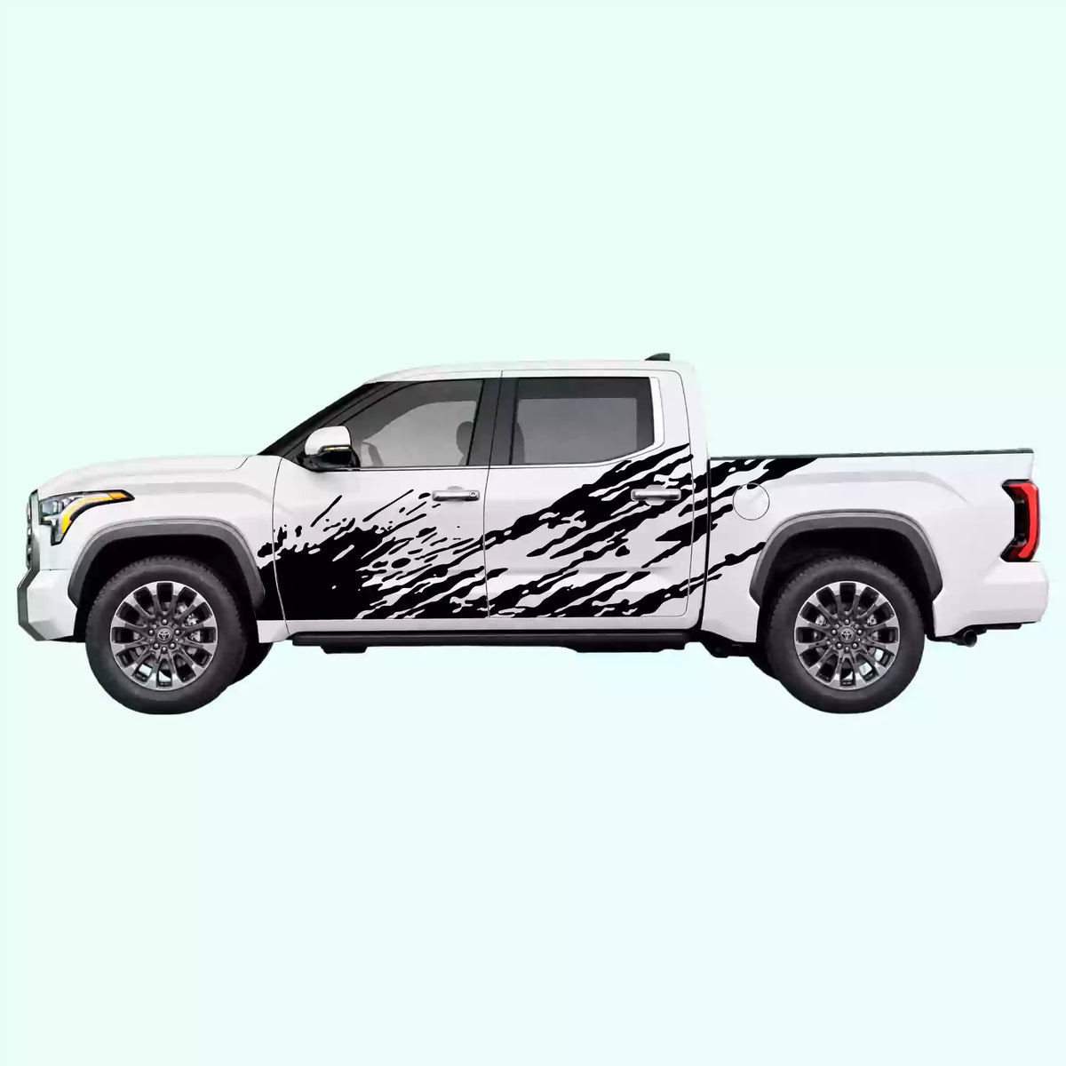3rd Gen Toyota Tundra Mud Splash Side Decals Vinyl Graphics Kit Black