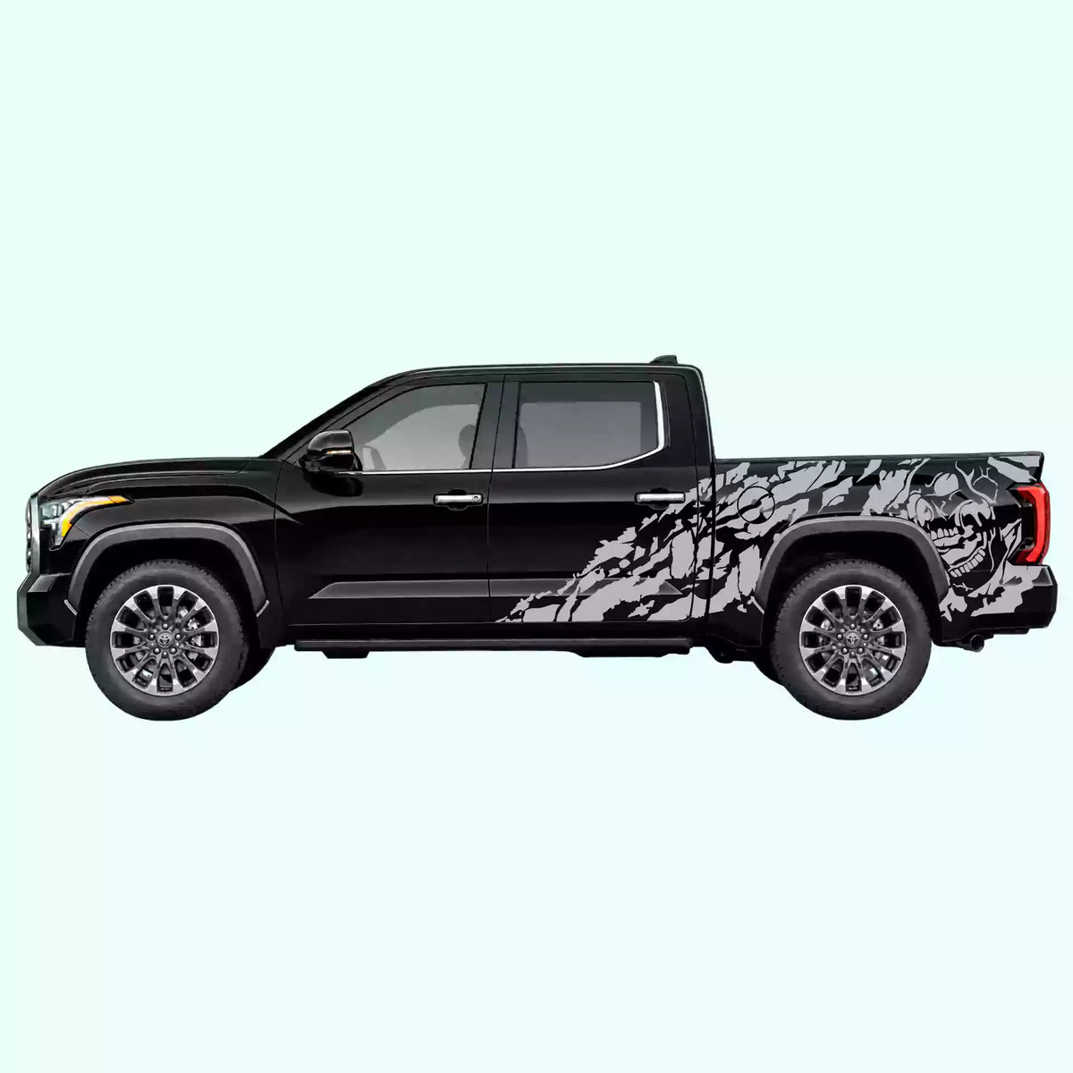 3rd Gen Toyota Tundra Nightmare Side Decals Vinyl Graphics Kit Gray