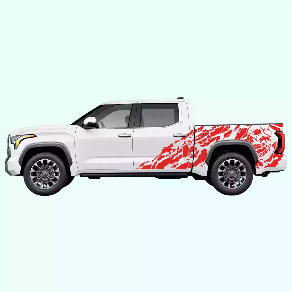 3rd Gen Toyota Tundra Nightmare Side Decals Vinyl Graphics Kit Red