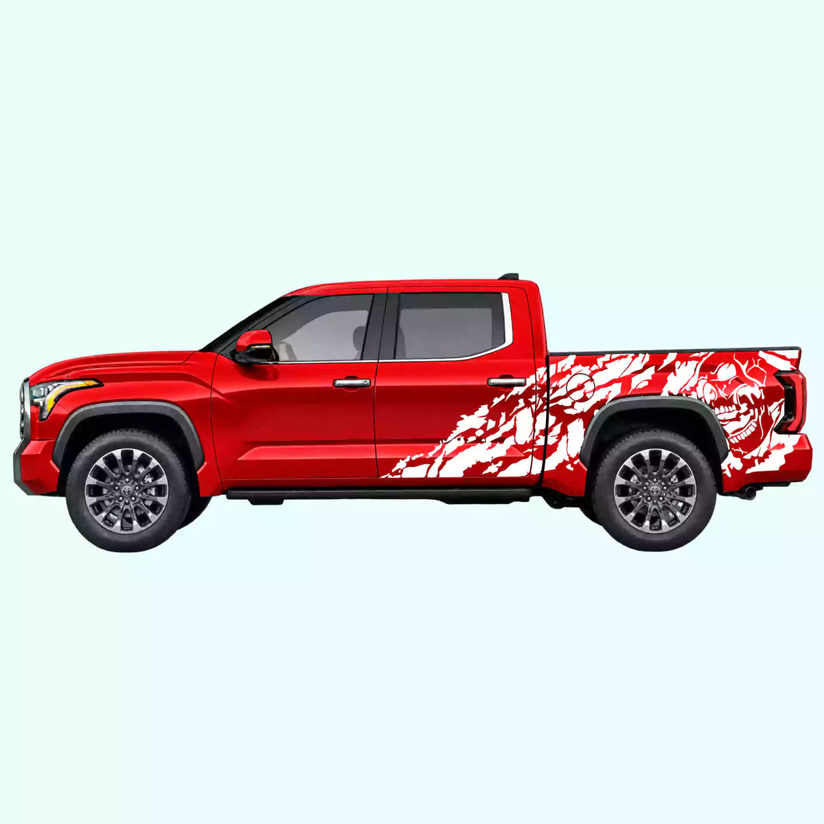 3rd Gen Toyota Tundra Nightmare Side Decals Vinyl Graphics Kit White