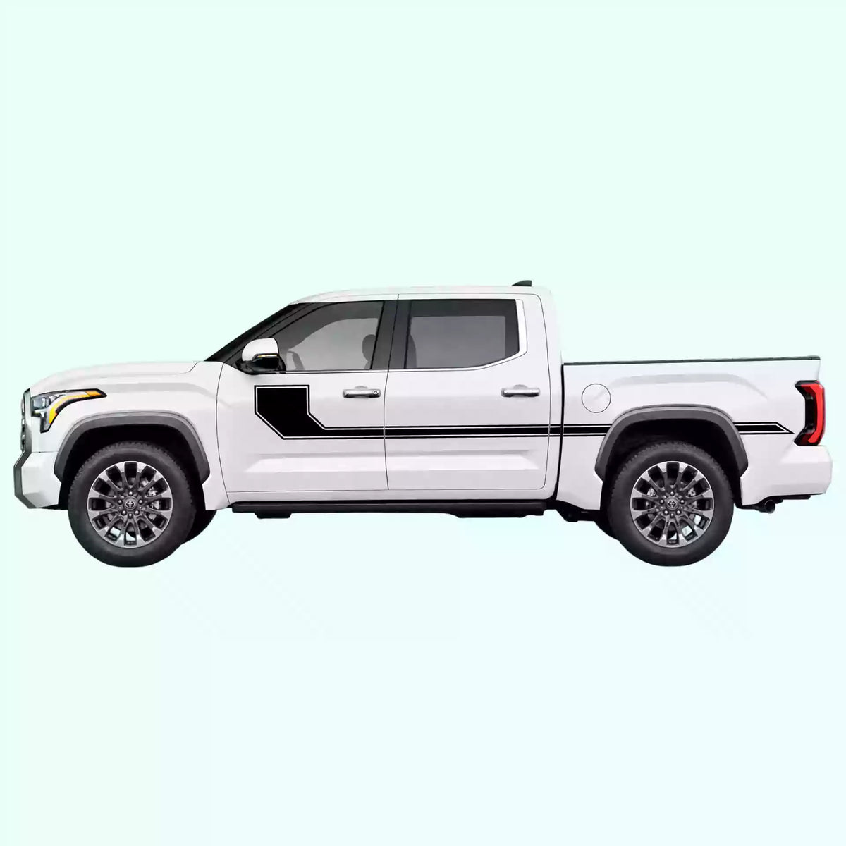 3rd Gen Toyota Tundra Side Line Stripes Vinyl Graphics Kit Black