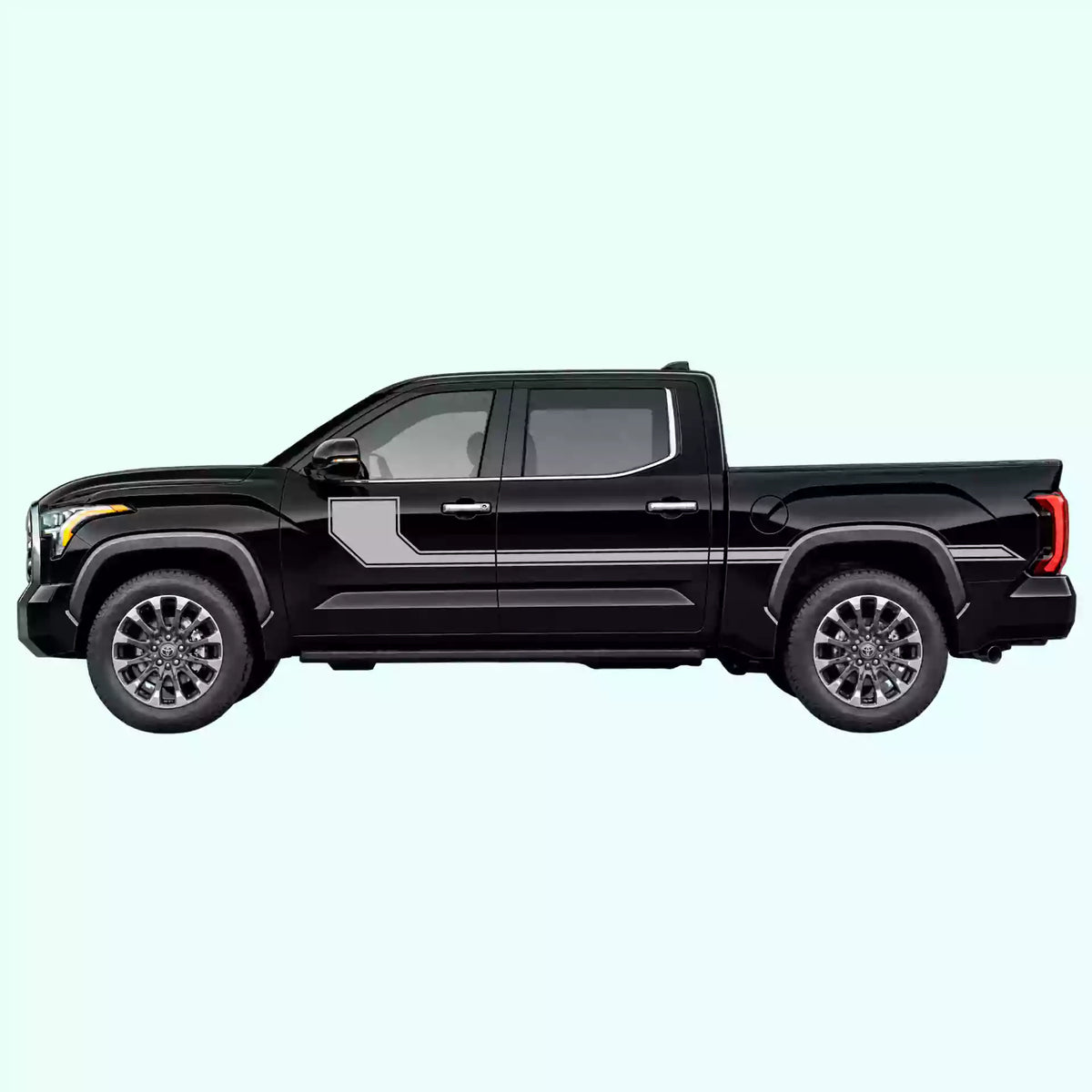 3rd Gen Toyota Tundra Side Line Stripes Vinyl Graphics Kit Gray