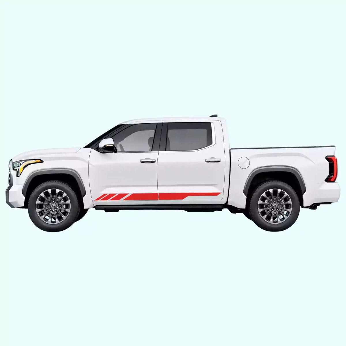 3rd Gen Toyota Tundra Side Stripes Vinyl Graphics Kit Red