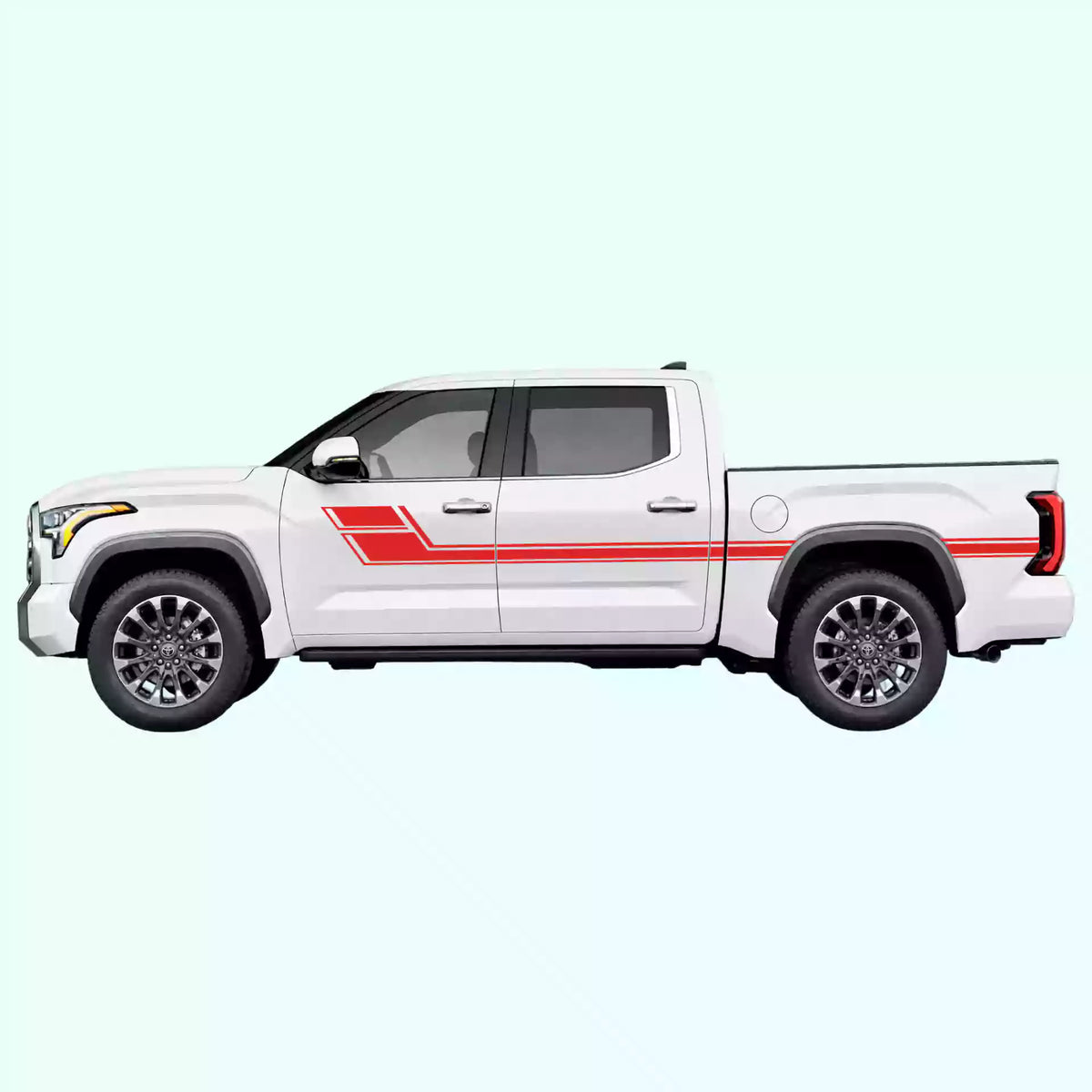 3rd Gen Toyota Tundra Side Stripes Vinyl Graphics Kit Red