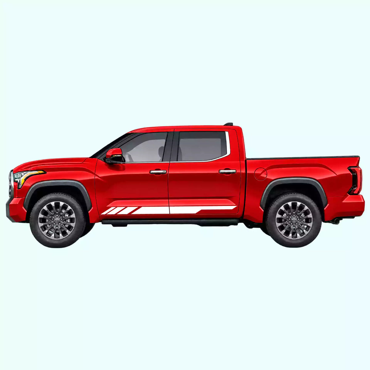 3rd Gen Toyota Tundra Side Stripes Vinyl Graphics Kit White