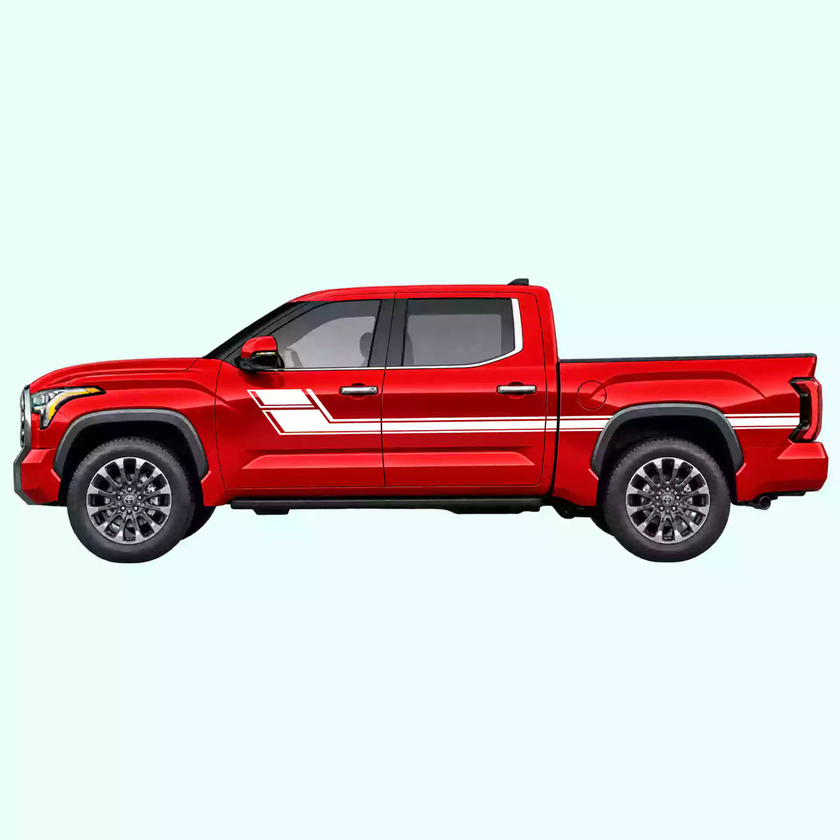 3rd Gen Toyota Tundra Side Stripes Vinyl Graphics Kit White
