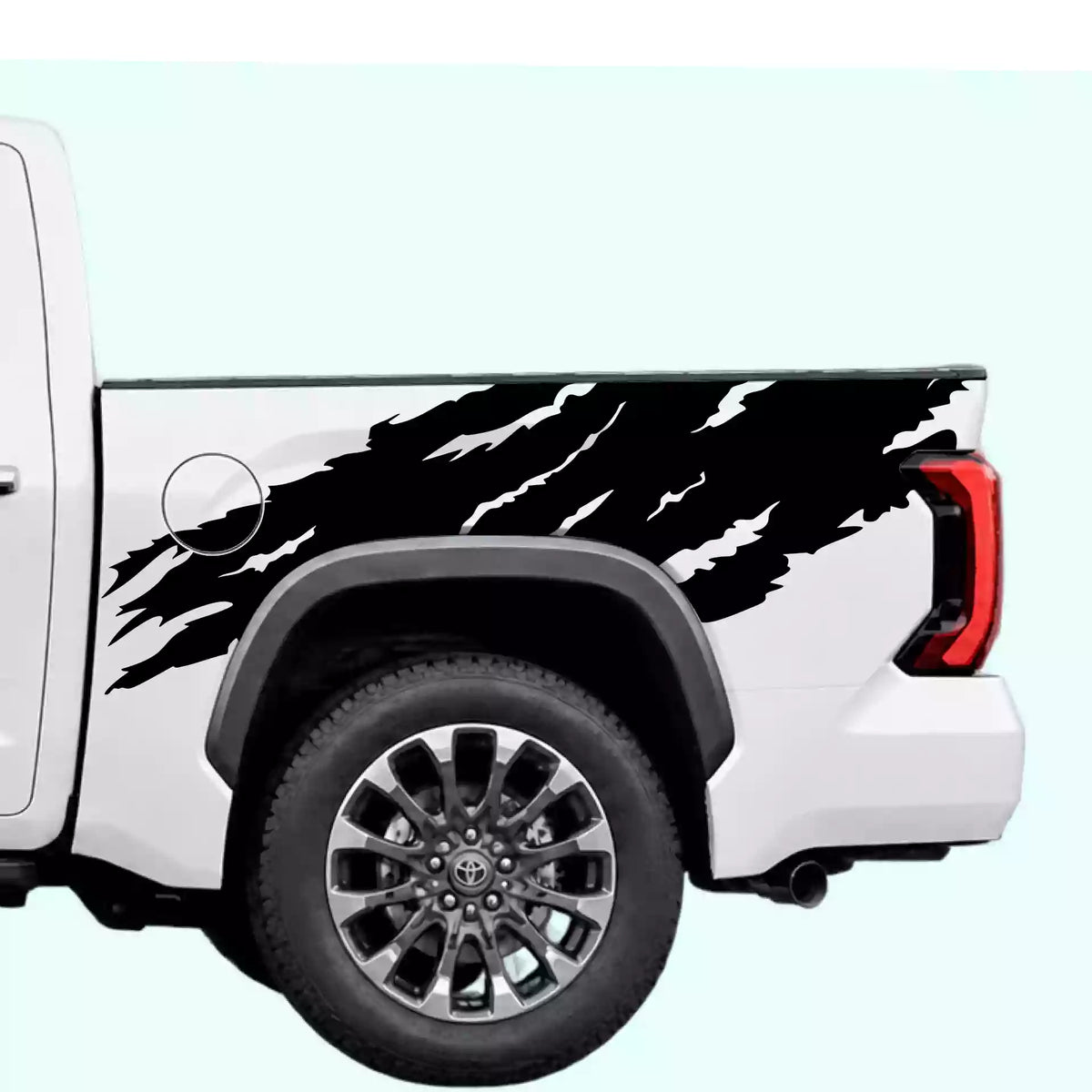3rd Gen Toyota Tundra Torn Off Road Bed Decals Vinyl Graphics Kit Black