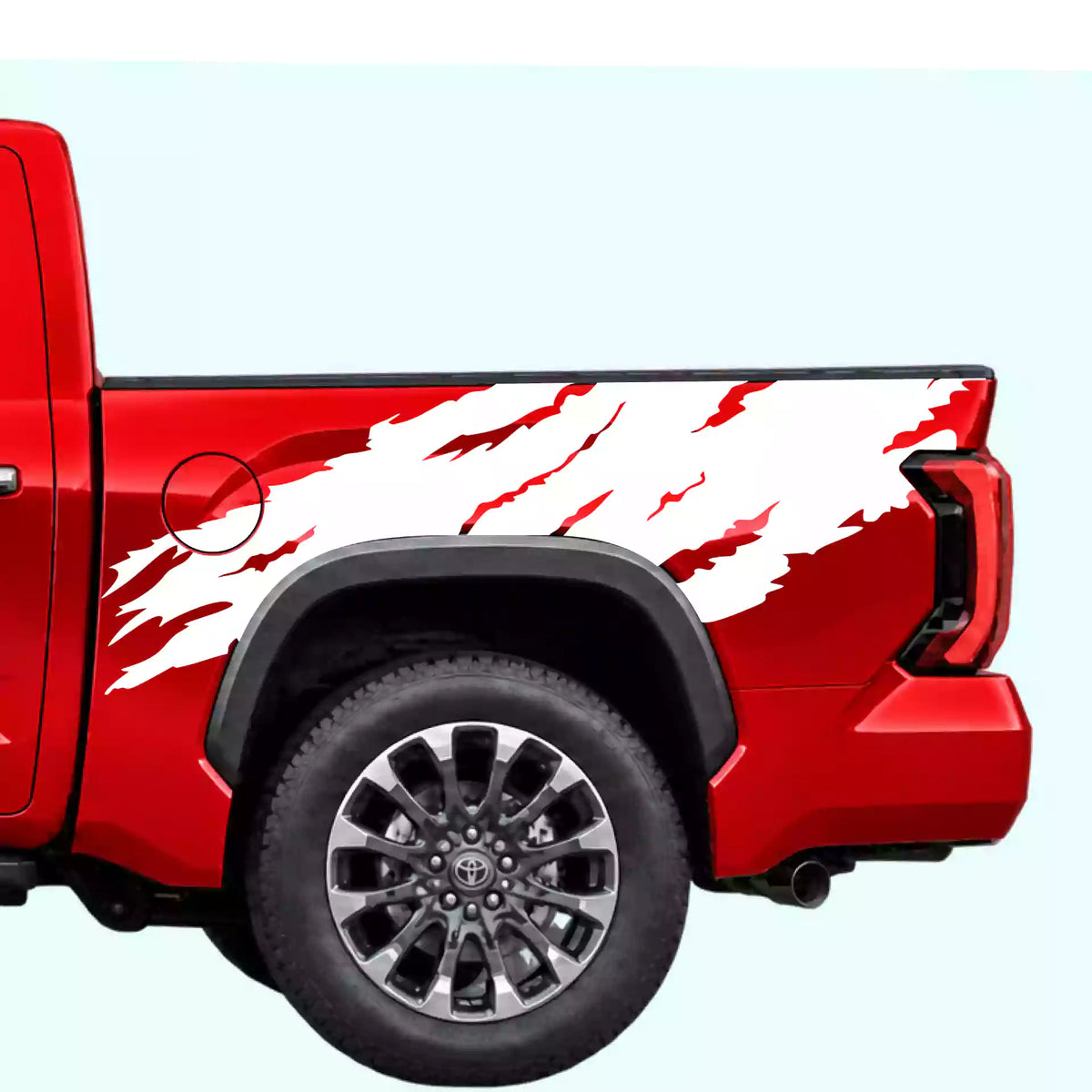 3rd Gen Toyota Tundra Torn Off Road Bed Decals Vinyl Graphics Kit White