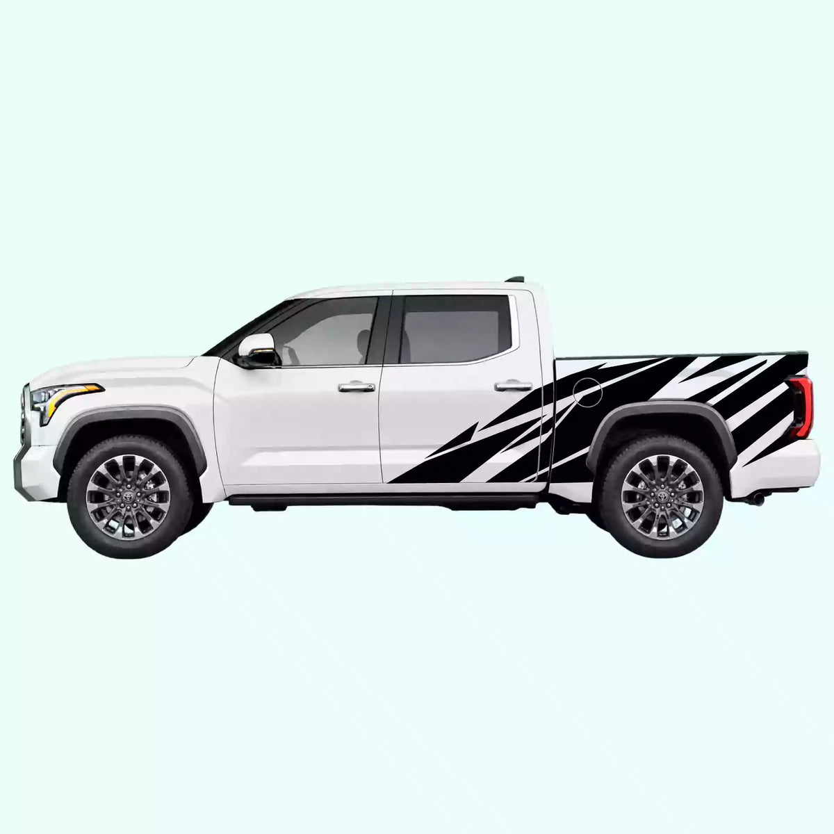 3rd Gen Toyota Tundra Warlord Side Decals Vinyl Graphics Kit Black