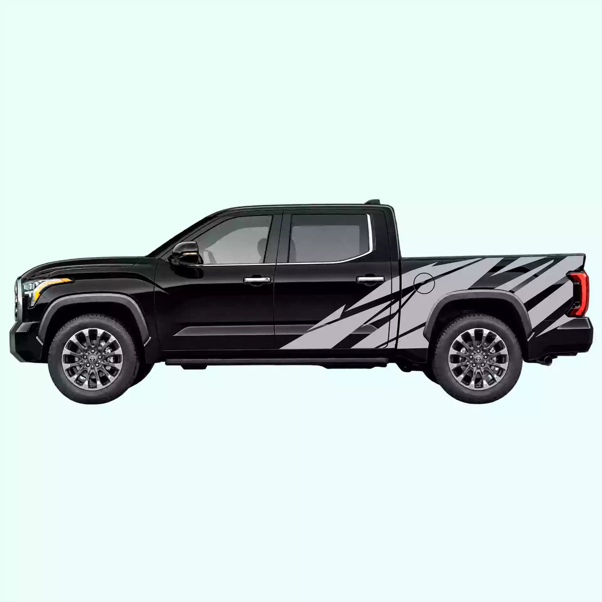 3rd Gen Toyota Tundra Warlord Side Decals Vinyl Graphics Kit Gray