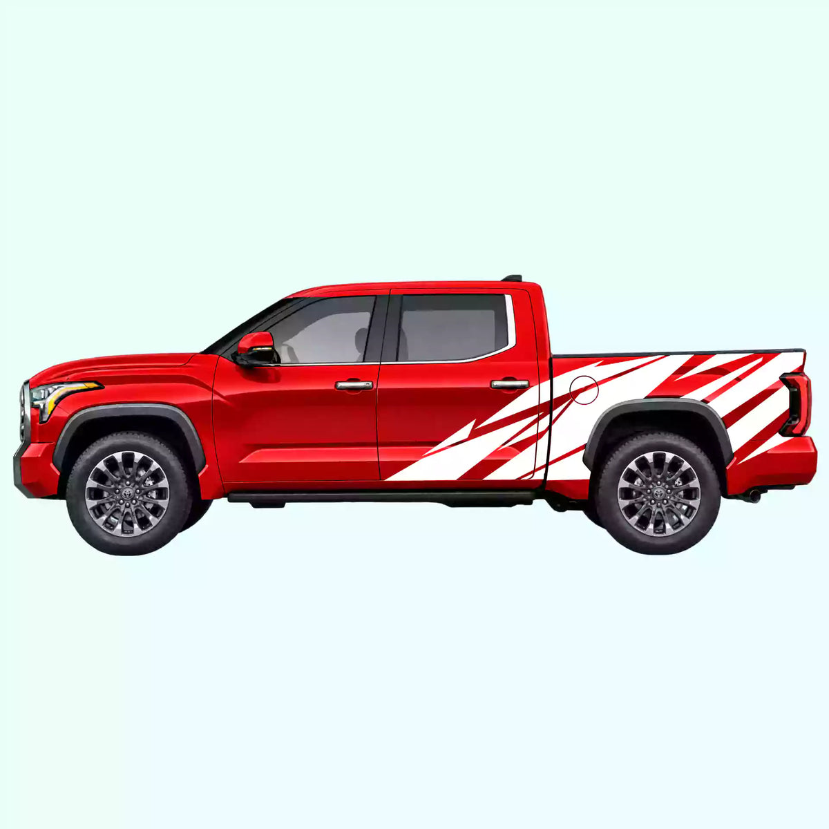 3rd Gen Toyota Tundra Warlord Side Decals Vinyl Graphics Kit White